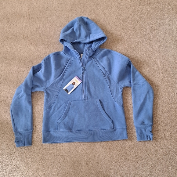 Lole Haf Zip Pullover Sweatshirt Women's XS Blue Cozy Hooded Top NWT - Picture 11 of 11